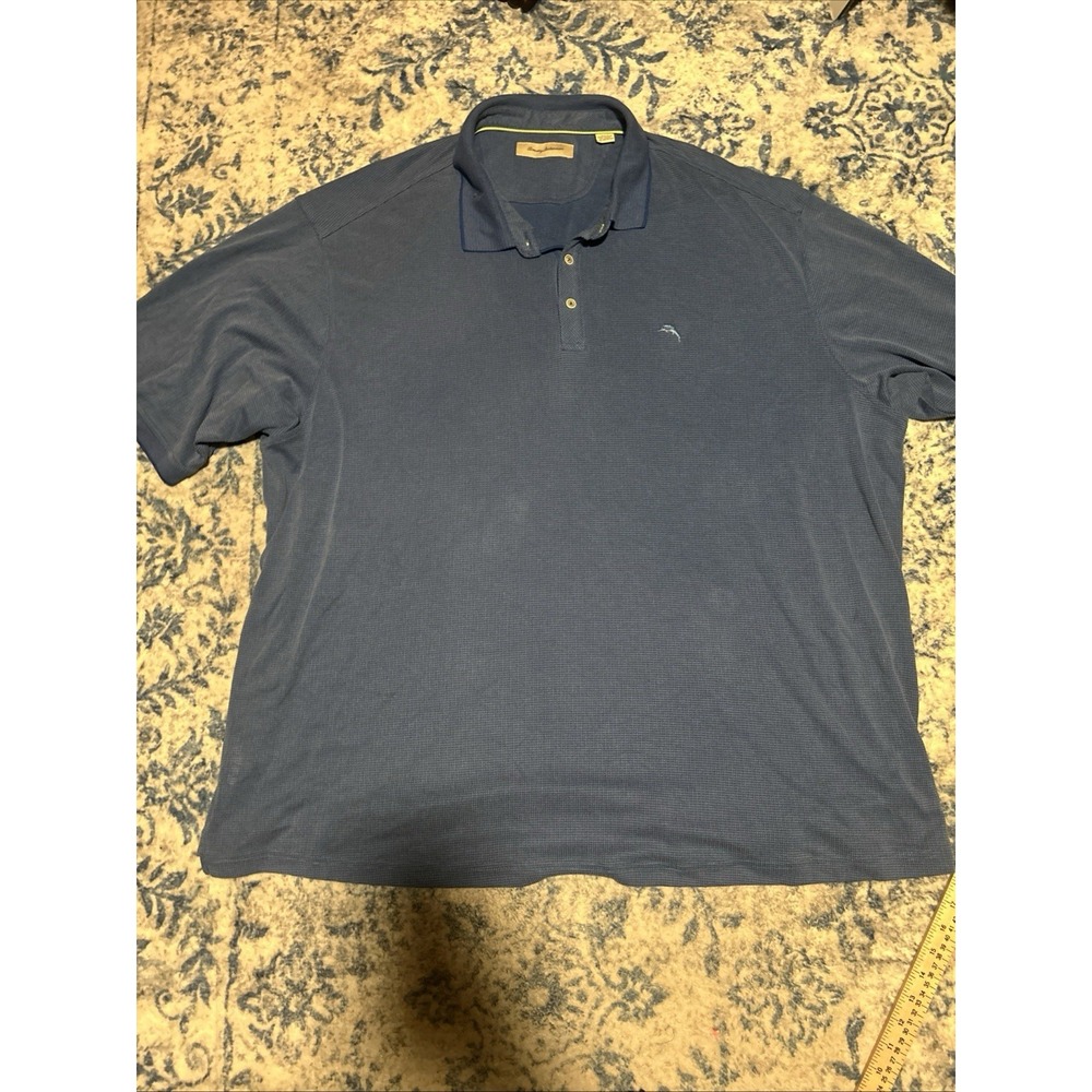 Tommy Bahama Polo Collared Shirt Men's 4XLT Aqua Modal Polo Big & Tall